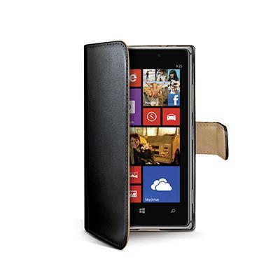 Celly Black Pu Wallet Case For Nokia Lumia 925 In Elegant Pu Leather