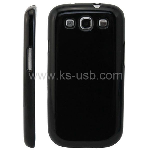 HQ Glossy TPU Cover Case voor Samsung Galaxy S3 i9300 zwart
