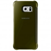 Samsung Galaxy S6 Edge Clear View Flip Case Goud 2