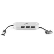 Ewent hub USB 2.0 – 3x USB 2.0 + 30p EW1129 voor iphone 3