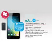 Lebara Prepaid Wiko Lenny 2 3G smartphone zwart